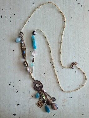 Silpada Boho Turquoise Bead Pendant Necklace